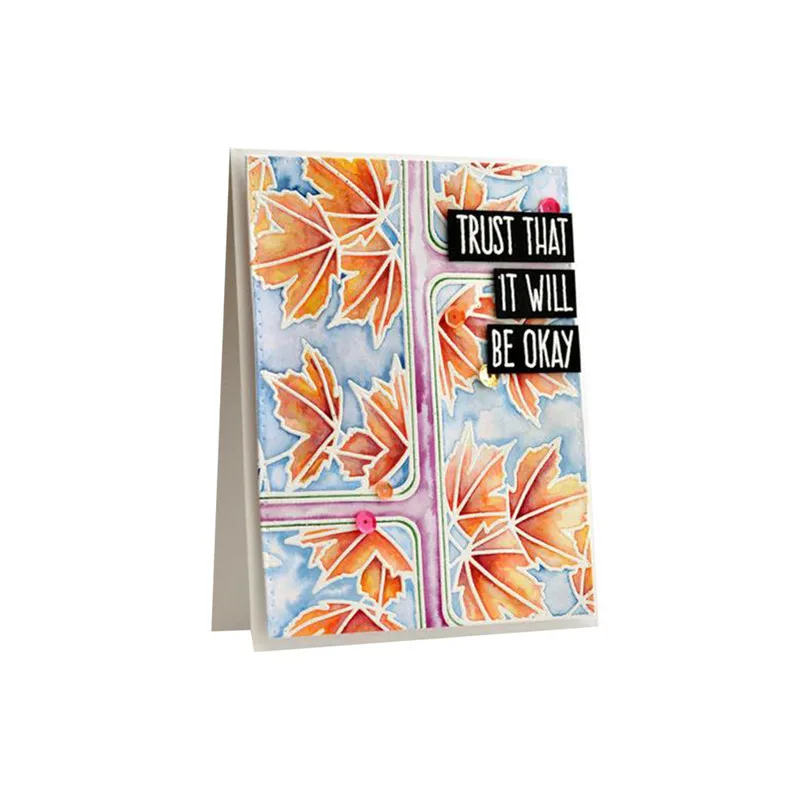 Naifumodo кленовые листья штампы и Скрапбукинг осенний набор штампов для вырезания