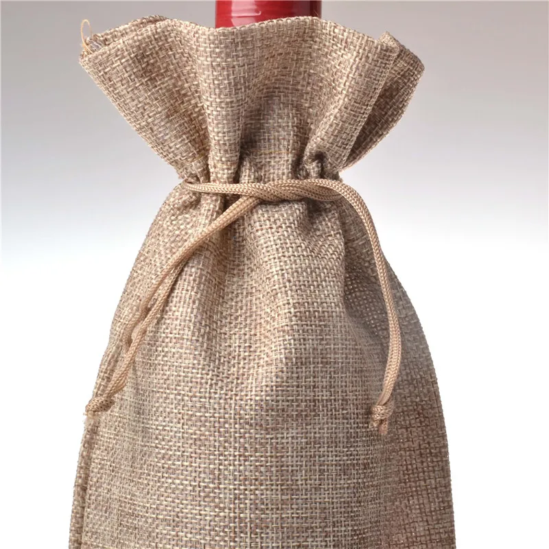Винная бутылка из джута подарочные пакеты шампанское вино штора чехлы упаковка