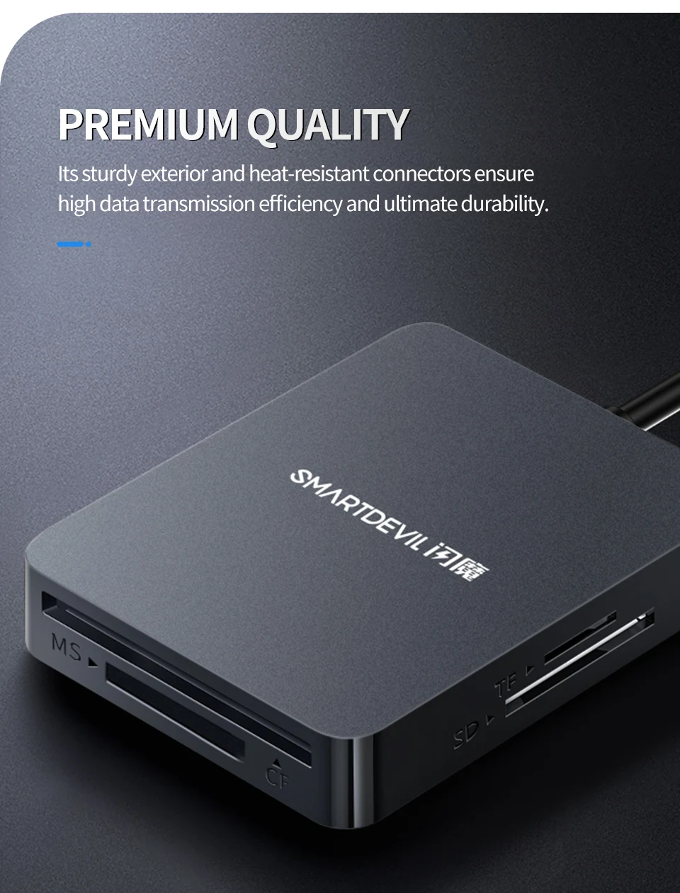 Считыватель карт SmartDevil USB 3,0 все в одном SD UCB SD TF CF/ms Compact Flash смарт-карта памяти адаптер USB OTG SD кардридер
