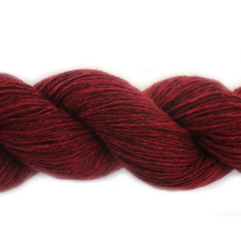 06 Red Wine Пряжа лотоса Cathay 2 пряжа натуральный шелк тибетский Як смешанный ручной вязание цветной DIY вязание крючком - Цвет: 06 Red Wine