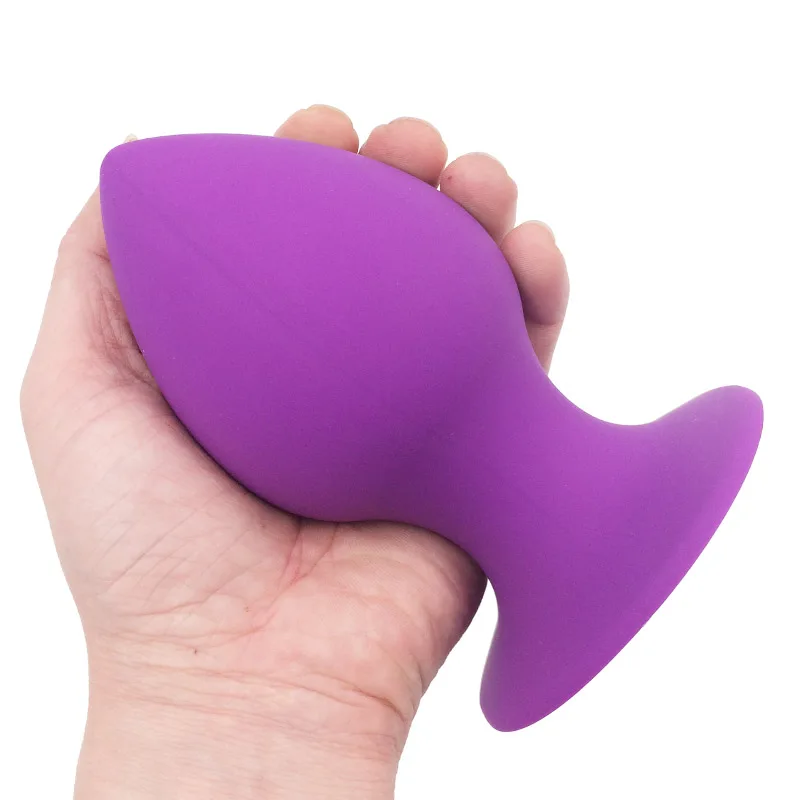 Огромная Анальная пробка полностью силиконовая крепкая присоска секс игрушки