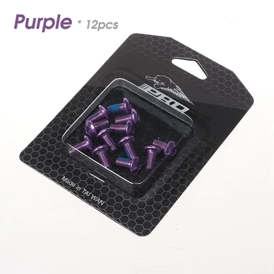 Purple Многоцветные противоскользящие винты тормозного ротора для велосипеда, дисковый тормоз горного велосипеда, крепежные болты - Цвет: Purple