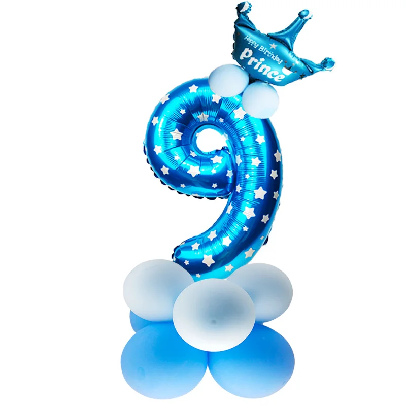 Number Balloon 9 Шар Цифра количество шар День Рождения украшения Дети шар 1-й воздушный шар на день рождения номер надувные цифры деко день рождения - Цвет: Number Balloon 9