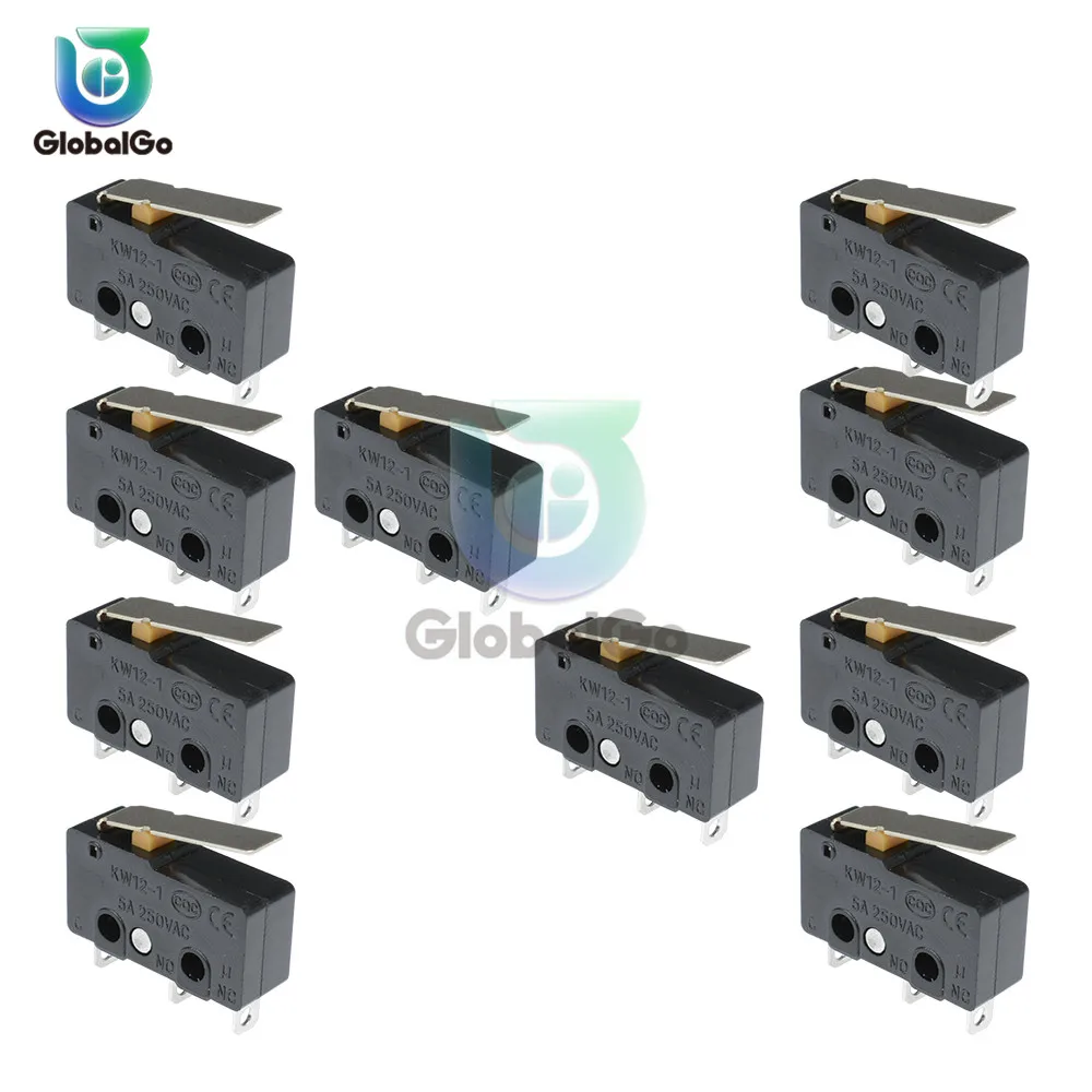 10 шт./лот KW11 3Z микро переключатель 3PIN 5A 250 в N/O N/C мини концевые тактовые