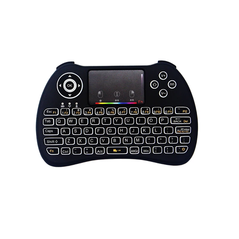 Цветная клавиатура с RGB подсветкой 2 4 ГГц Беспроводная мини сенсорная для ПК