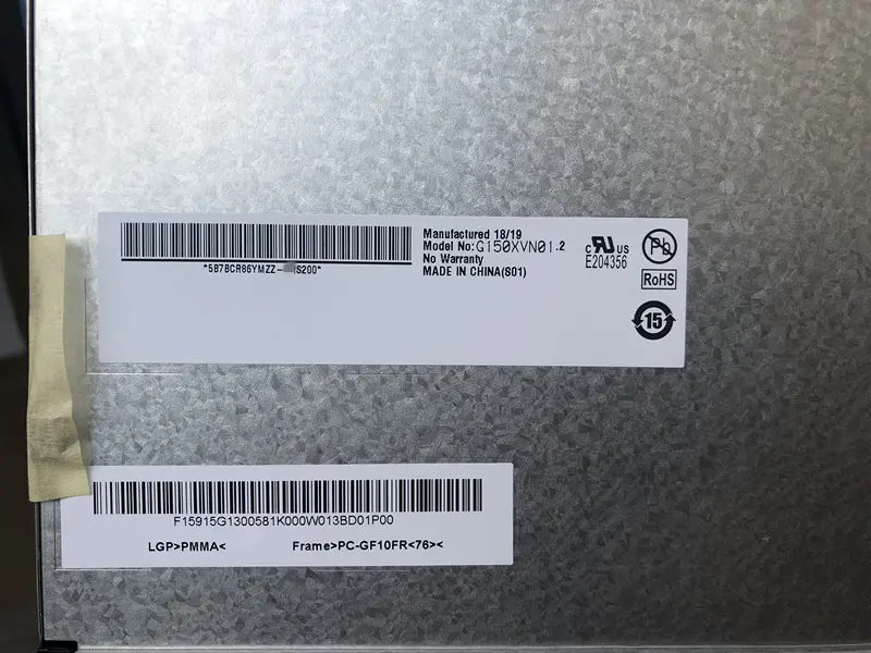 Оригинальный ЖК дисплей AUO 15 0 дюйма TFT G150XVN01.2 экран 12 месяцев