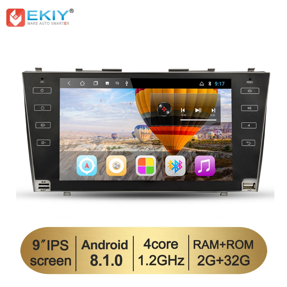 EKIY 9 ''IPS 2 Din Android 8 1 автомобильный мультимедийный плеер для TOYOTA CAMRY 2006-2011 Стерео