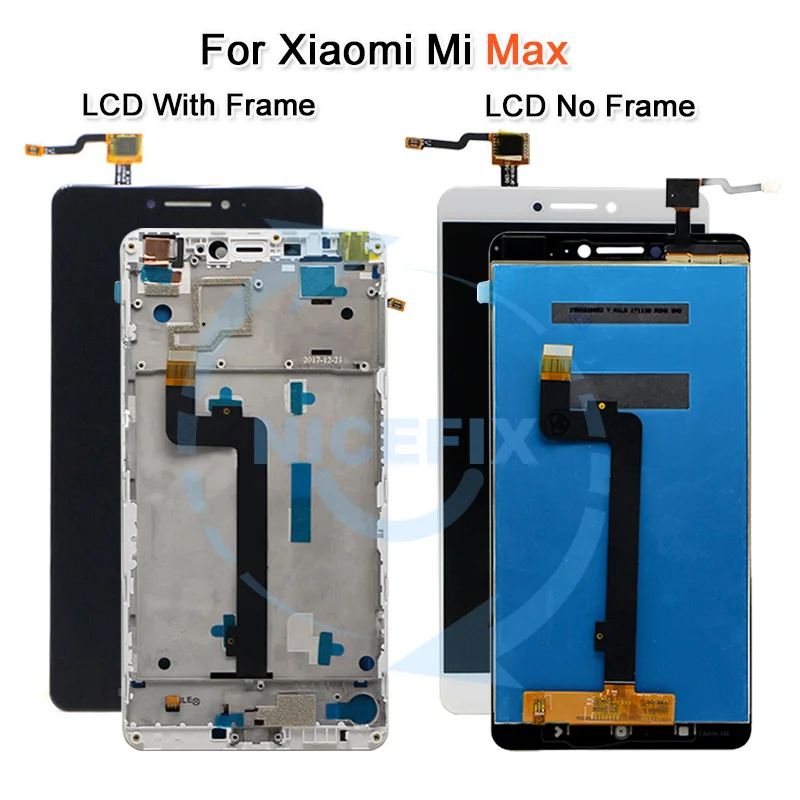 ЖК-дисплей с сенсорным экраном и дигитайзером в сборе для Xiaomi Mi Max 2 сменный черный