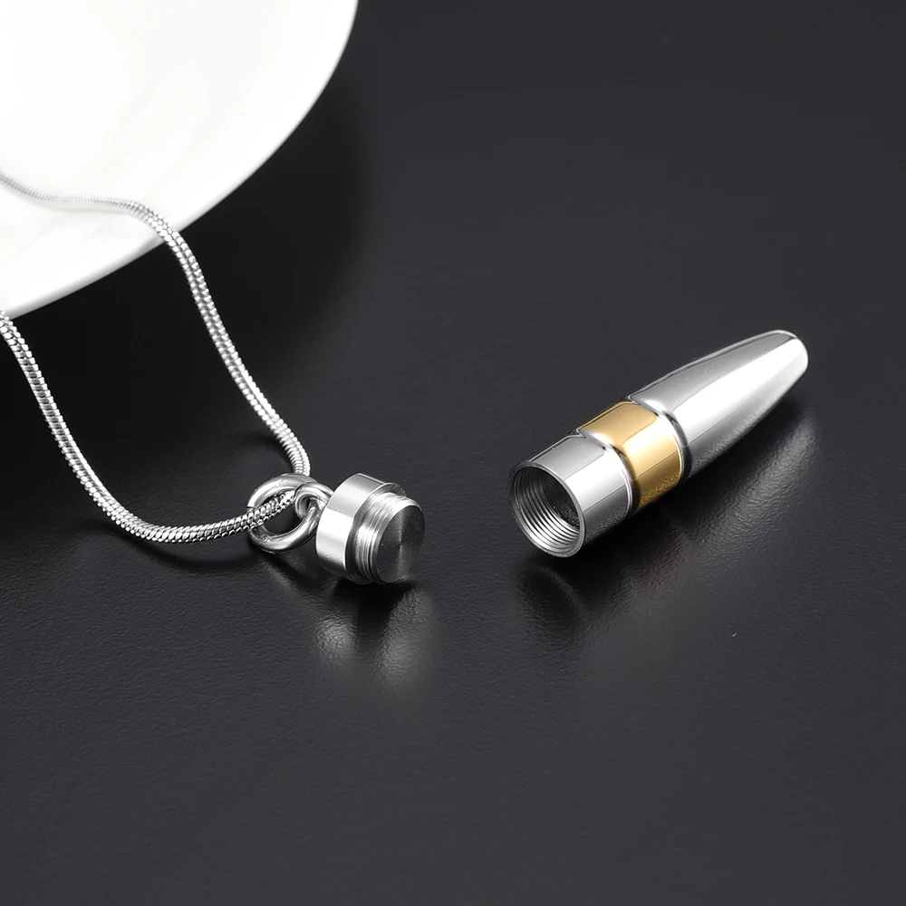 Большая емкость Ash держатель пуля кулон праха контейнер мужские Мемориал Jewelry