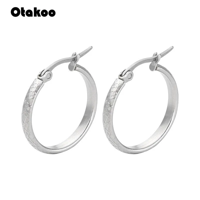 Otakoo брендовые серьги для женщин, модные ювелирные изделия, подарок, опт, трендовые 4 цвета, золотые серьги-кольца из нержавеющей стали