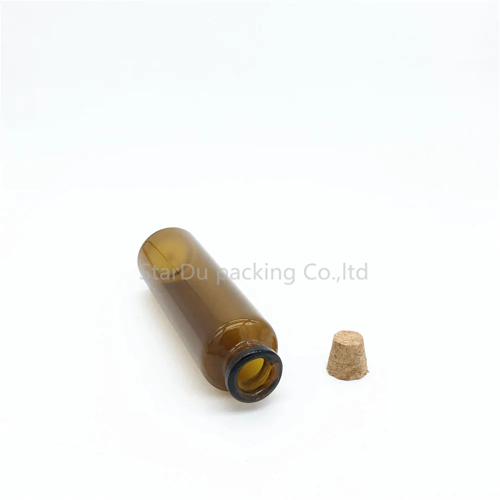 

Free shipping 30*100mm 50ml amber Glass Bottle with Cork ,High-quality 50cc Vials Display cork bottle 200pcs/lot