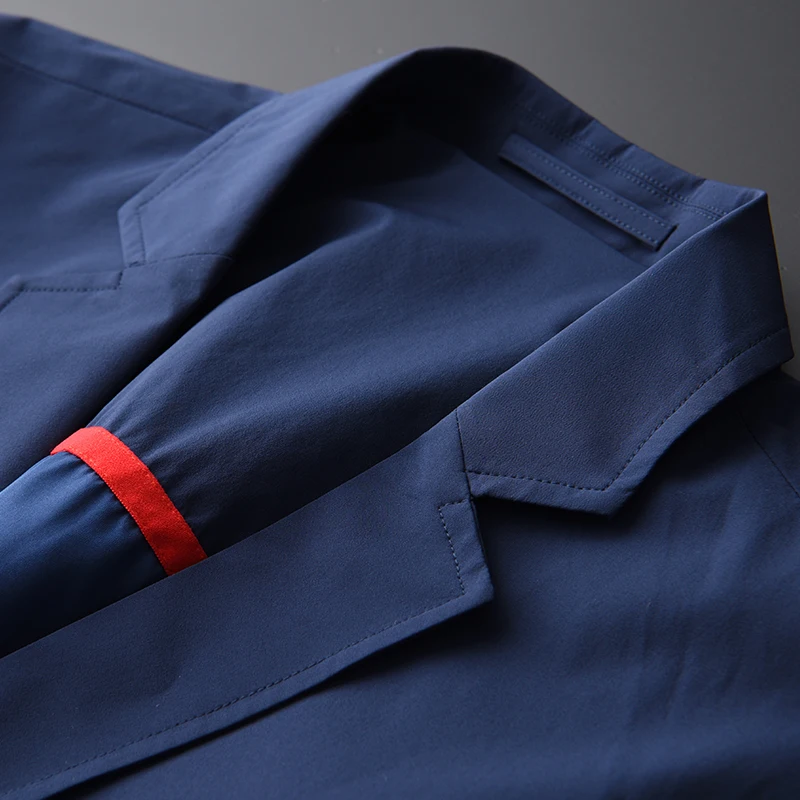 Minglu протектор для мужчин блейзер Модные шелковистой костюм Блейзер Slim Fit Мужской