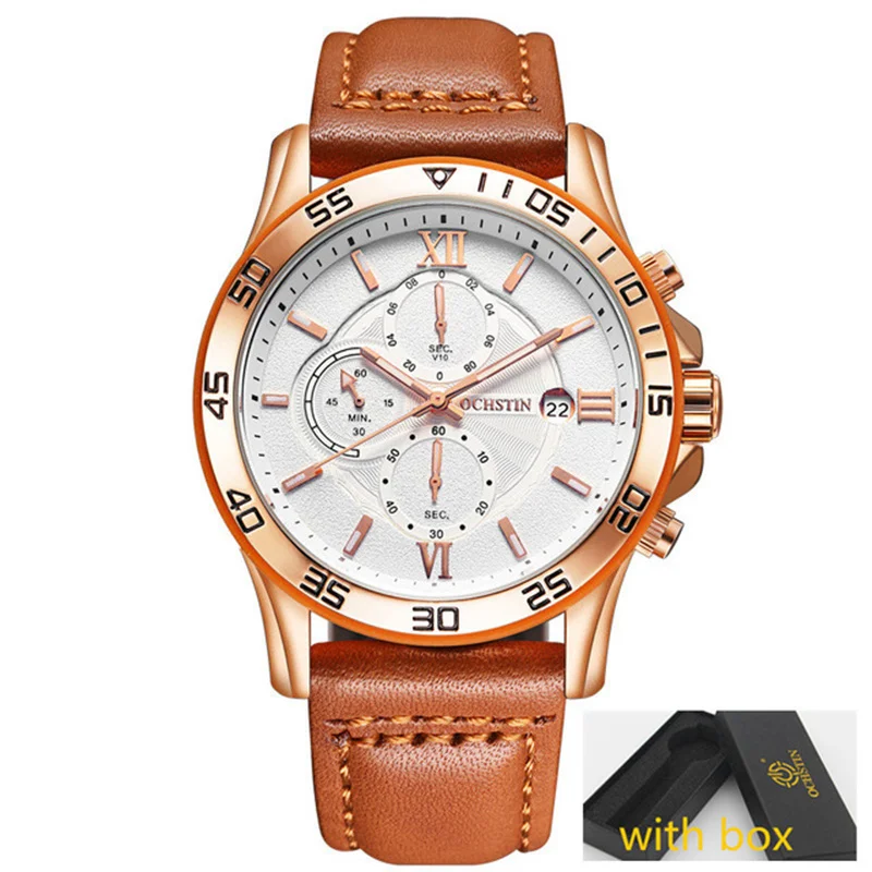 rose white box Relojes часы мужские модные спортивные кварцевые мужские часы, наручные часы Топ бренд класса люкс деловые водонепроницаемые часы Relogio Masculino - Цвет: rose white box