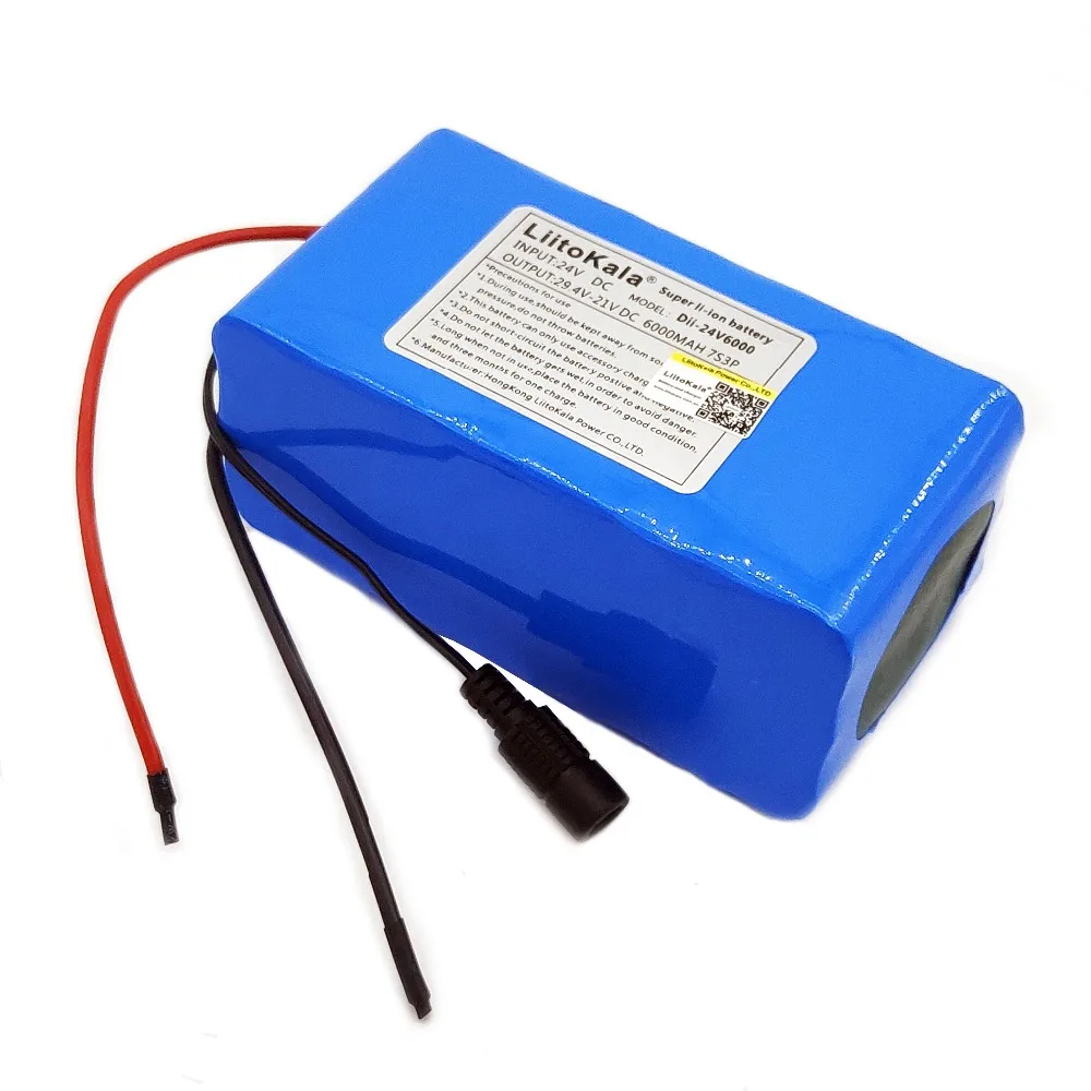 LiitoKala 24V 6Ah 7S3P 18650 литий-ионная батарея 29,4 V 6000mAh для электрического велосипеда