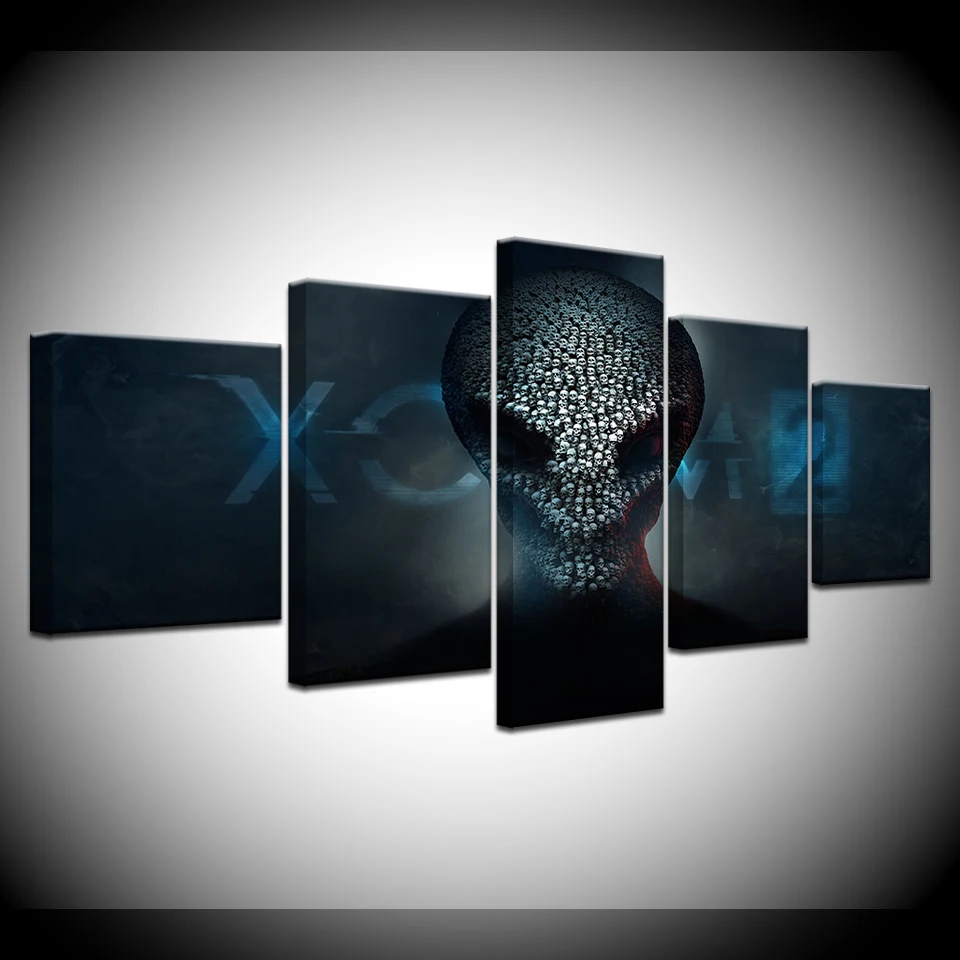 

HD Print 5 panel alien art Modular canvas painting modern home decor wall art picture print for living room decor Artwork