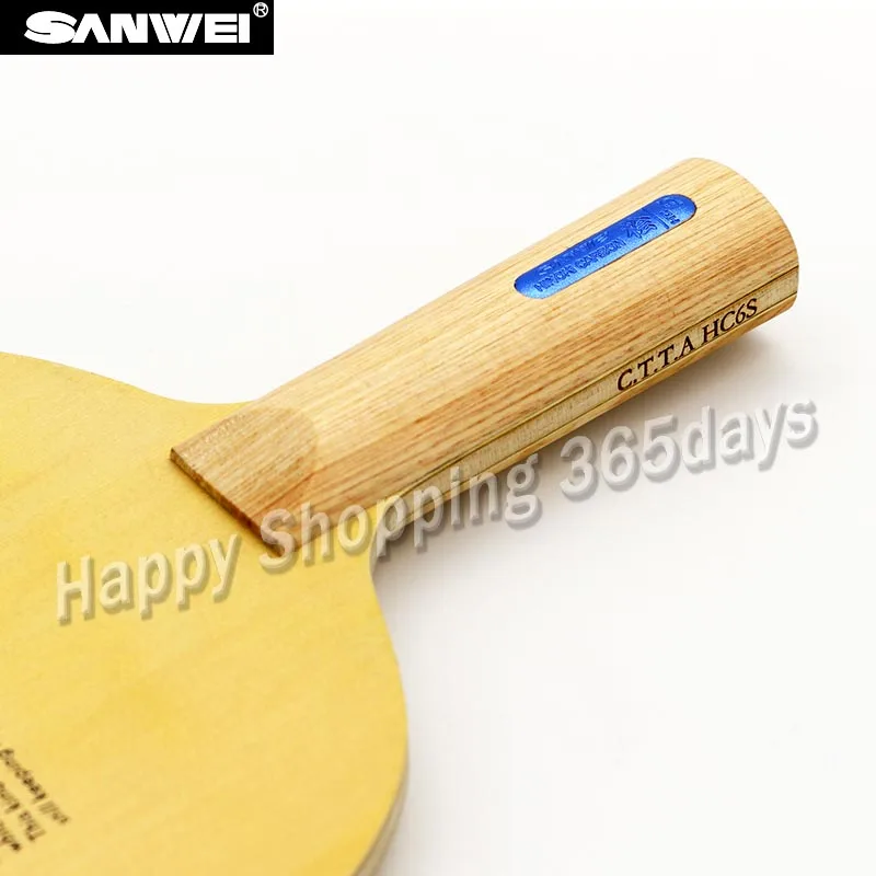 Углеродное лезвие для настольного тенниса SANWEI HC6S Hinoki пинг понга летучая мышь