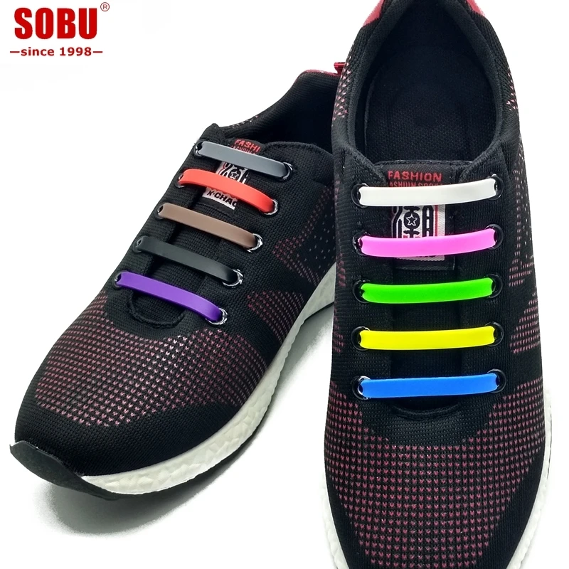 SOBU новые эластичные силиконовые шнурки креативные ленивые силиконовые шнурки без завязок резиновые шнурки Легкие аксессуары для обуви для мужчин и женщин унисекс