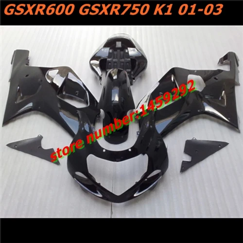 

Hw- black full Fairing for A GSXR600 750 01-03 GSX-R600 750 2001-2003 GSXR600 GSXR750 K1 01 02 03 body kit BBF