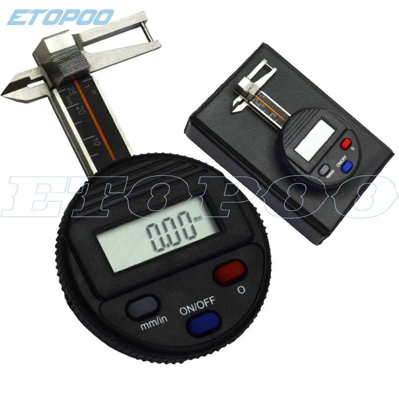 Мини цифровой толщиномер точный штангенциркуль карманный Алмазный