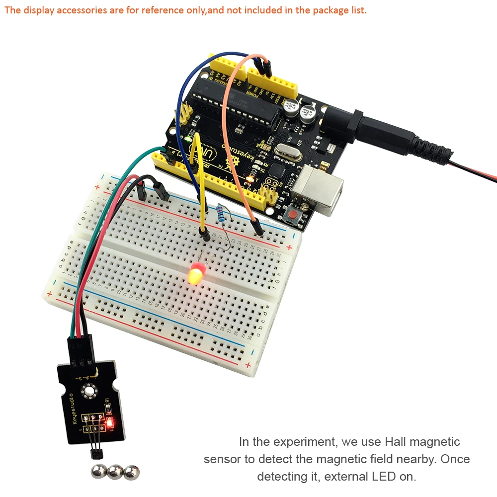 Бесплатная доставка! Keyestudio Холла Датчик магнитной индукции модуль для Arduino в