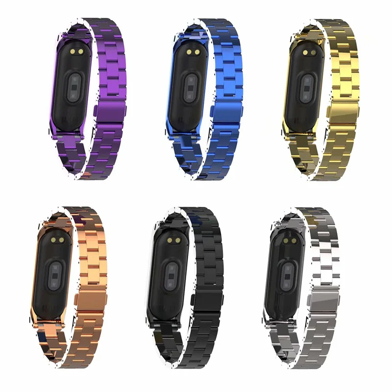 Ремешок из нержавеющей стали для Xiaomi Mi Band 4 металлический ремешок часов смарт