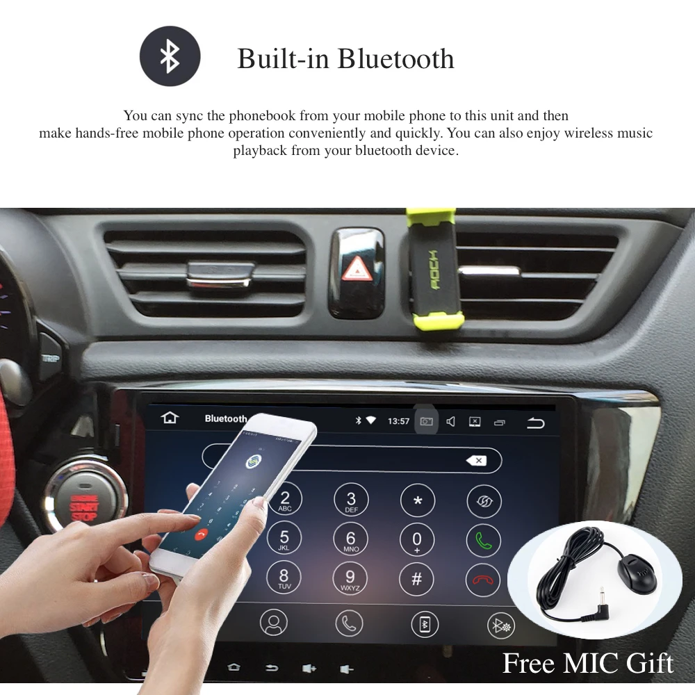 Автомагнитола 2 din на android 9 0 GPS Navi для Kia Rio/K2 Авторадио навигация головное