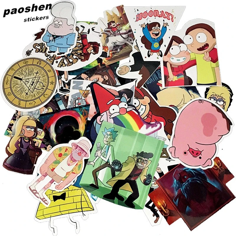 Забавные водонепроницаемые наклейки для ноутбука аниме Gravity Фолс 25 шт./лот