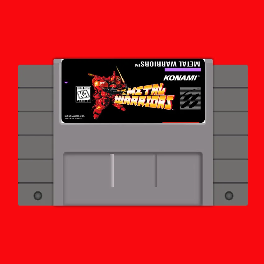 Игровая карта металлических воинов 16 бит большая серая игровая для США игрок NTSC