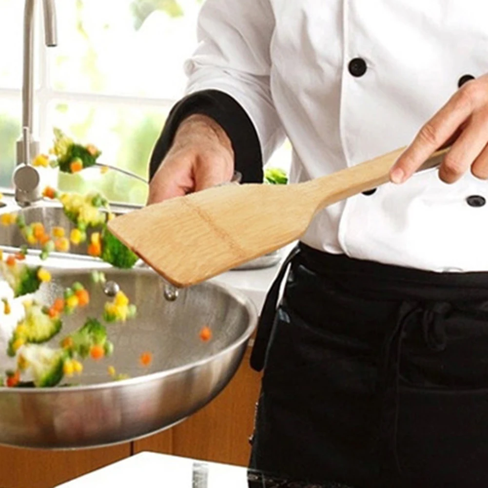 6 шт./компл. бамбуковые кухонные инструменты ложки металлическая кулинарная