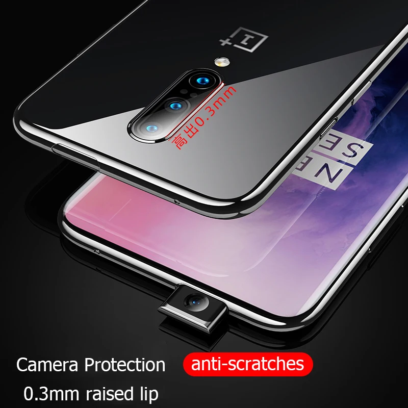 Для OnePlus 7 Pro Чехол мягкие прозрачные 3D лазерные Чехлы для телефона с покрытием