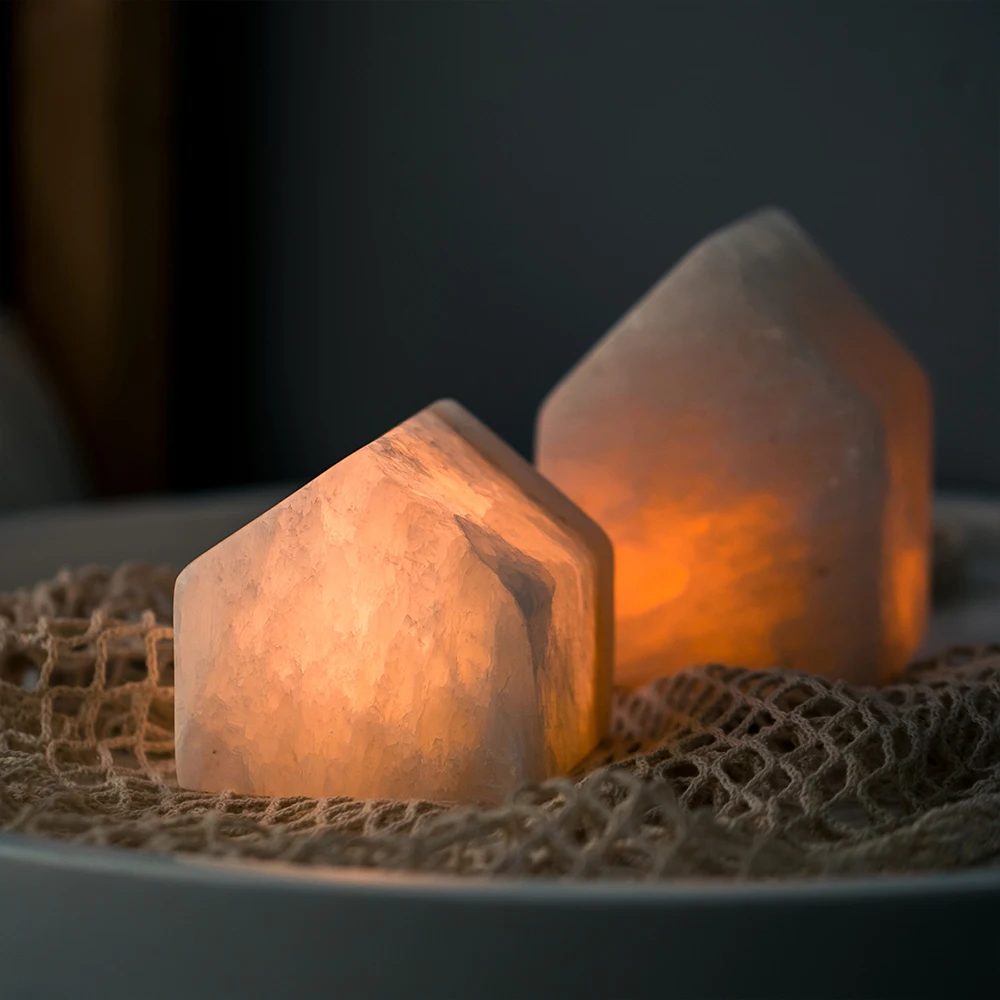 Современный индукционный светодиодный ночник в виде пирамидальной руды лампы с