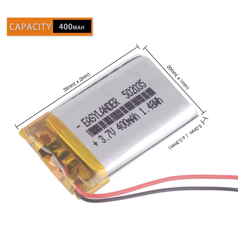 502035 3 7 V 400mAh перезаряжаемый литий-полимерный аккумулятор для мини 0801 Ambarella A2S60