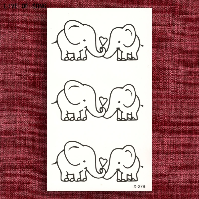 Фальшивая временная Переводные водяные татуировки черные линии любовь наклейка