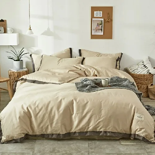 bedding set 3 Серый роскошный хлопковый мягкий комплект постельного белья King, queen, двойной размер, комплект постельного белья, пододеяльник, простыня, простыня, Набор наволочек, parure de lit - Цвет: bedding set 3
