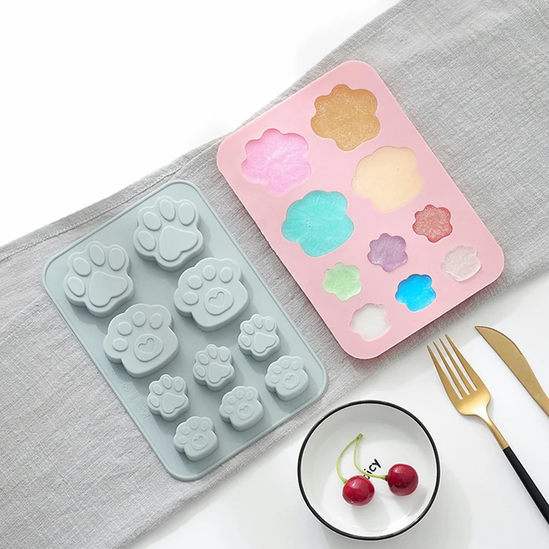 DIY силиконовые формы 10 Кошачий коготь следы печенья для украшения торта