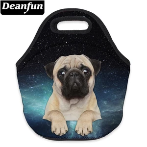 Deanfun водонепроницаемый ланч-мешок, 3D Печатный мопс, Неопреновая пищевая посылка для пикника 73093