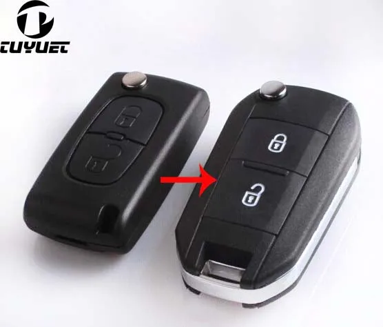 Чехол для ключей Peugeot 307 308 408 5 шт./лот/Лот модифицированный складной Флип ключ с 2