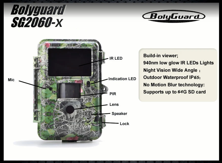 Камера для охоты на диких животных Bolyguard 25 МП | Спорт и развлечения
