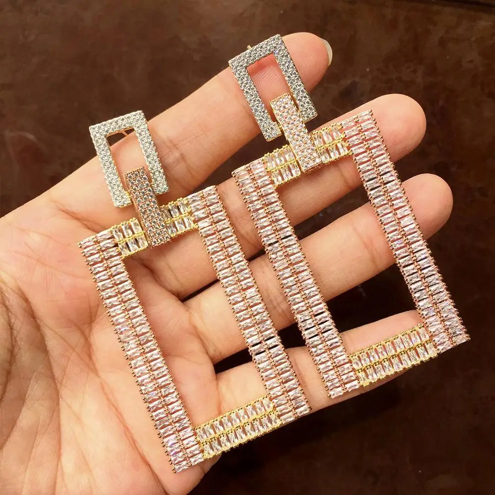 Роскошные женские серьги ModemAngel В Форме Призмы с блестящими