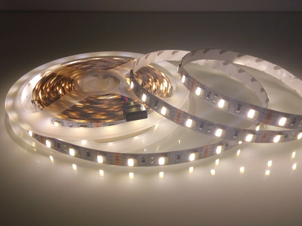 5050 Светодиодная лента CW/WW CCT светодиодная цветовая температура 5 м 2 цвета в 1Led