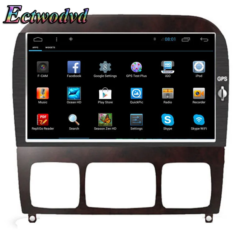 Ectwodvd Восьмиядерный Android 8 1 Автомобильная dvd навигационная система Радио для Benz S