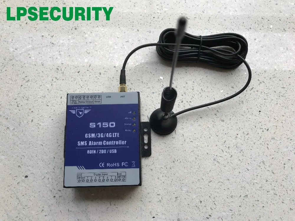 240VAC/3A контроллер охранной сигнализации gsm sms RTU контроллер домашней автоматизации с 8 входами S150 реле сухого контакта