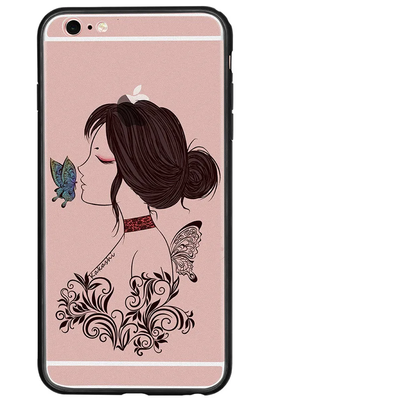 QuShar Luxury Lace Girls Phone Case for iphone 6 6S 7 Plus Elegant Ladies Clear Hard PC Back Cover iphone7 plus Fundas |