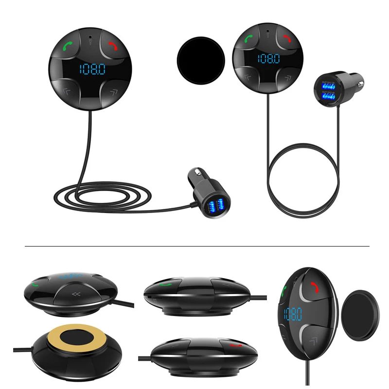 Bluetooth 4 2 автомобиля 5 V 3.4A Dual USB Зарядное устройство автомобильный аудио-музыки Mp3