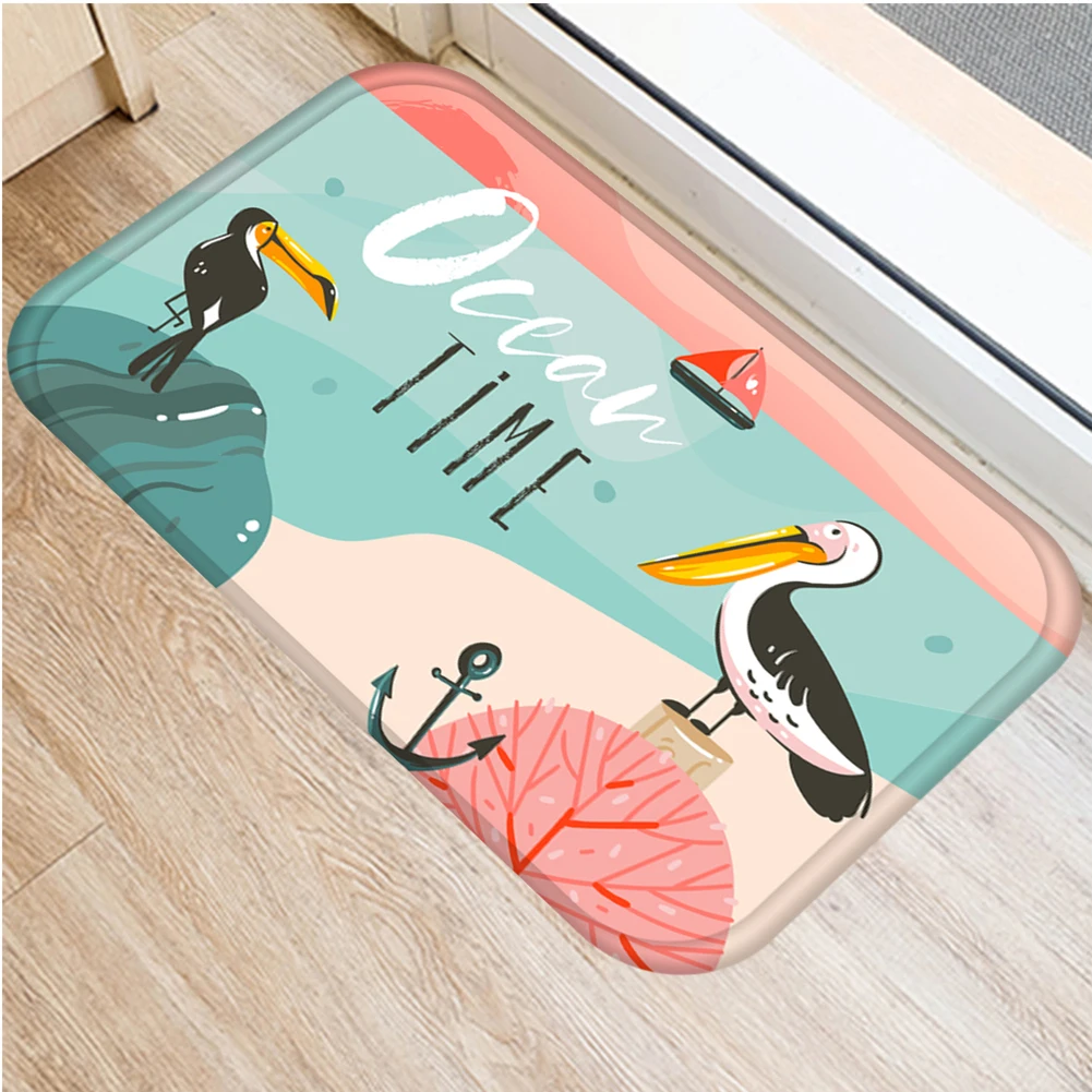 Коврик для дверей прихожей русалки Fresh Starfish Противоскользящий коврик