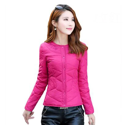 Rose red Тонкий ультра легкий женский пуховик, плюс размер 5XL, зимний теплый 90% белый утиный пух, женское нижнее белье, пуховик, подкладка, верхняя одежда - Цвет: Rose red