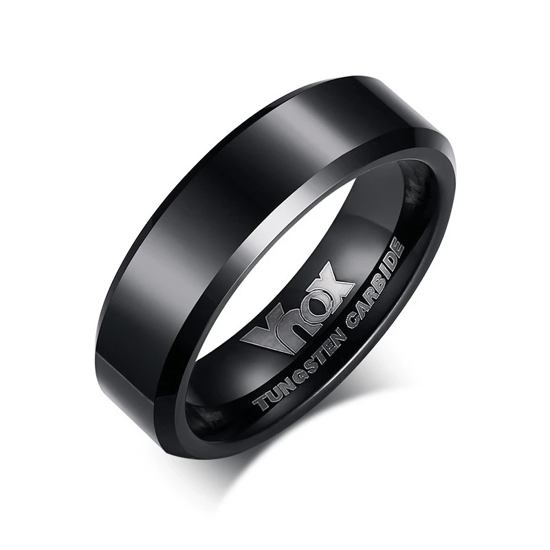 Кольцо из чистой вольфрамовой стали мужское классическое простое винтажное