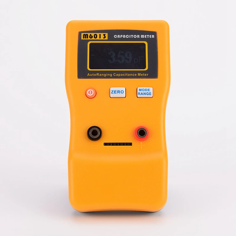 

Digital Auto Ranging Capacitance Meter 0.01pF to 470000uF LCD Electronic Capacitor Tester 0.01pF to 470mF M6013 With Test Probe