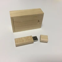 new maple wooden long stick pendrive with box usb 2 0 memory flash stick over 15 pcs free logo