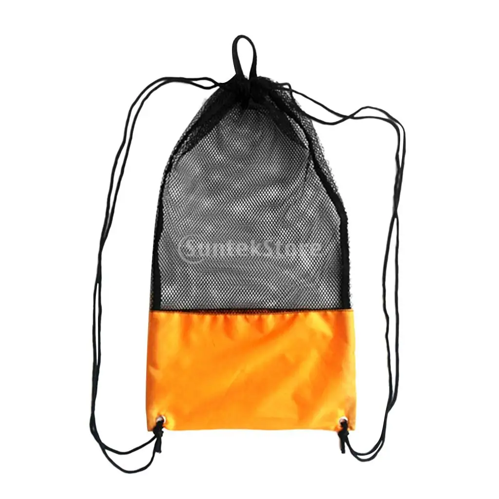 Orange Color 20 кг нагрузки рюкзак стиль сетки шнурок сумка для хранения Для Акваланга шестерни погружения плавники трубка очки маска - Цвет: Orange Color